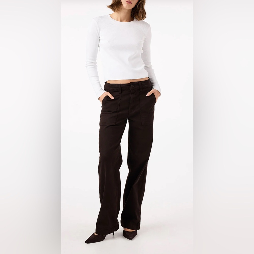 EUC AMO Easy Army Slouch Espresso size 23 runs a bit big